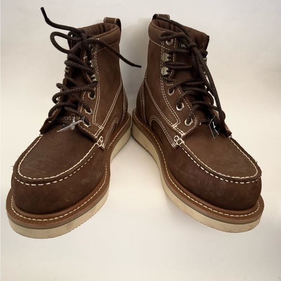 Hawx Men’s 6" Grade Comp Moc Toe Work Boots, Brown Leather, Size 7D, NWT - Picture 7 of 15